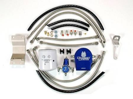 Sinister Diesel - Sinister Diesel Regulated Fuel Return Kit for 1999-2003 Ford Powerstroke 7.3L w/ Fuel Filter