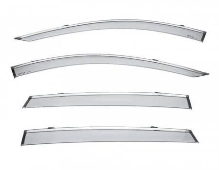 WellVisors - WellVisors Side Window Deflectors Acura RDX 2019+ With Chrome Trim