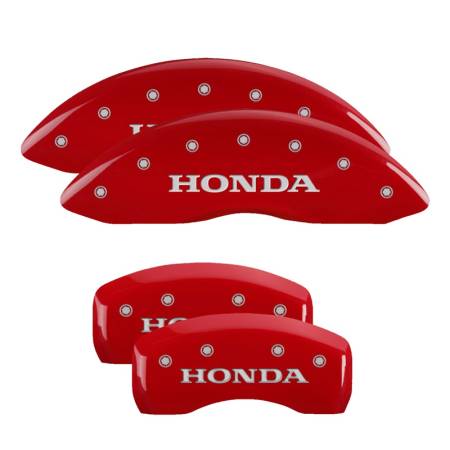 MGP Caliper Covers - MGP Caliper Covers Red finish, Silver Honda for 2016-2017 Honda Accord