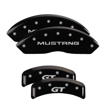 MGP Caliper Covers - MGP Caliper Covers Black finish, Silver Mustang /GT (SN95) for 1999-2004 Ford Mustang