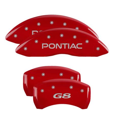 MGP Caliper Covers - MGP Caliper Covers Red finish, Silver Pontiac / G8 for 2008-2009 Pontiac G8