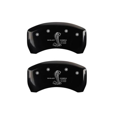 MGP Caliper Covers - MGP Caliper Covers Rear Black finish, Silver GT500 Shelby (Rear Only) for 2005-2014 Ford Mustang