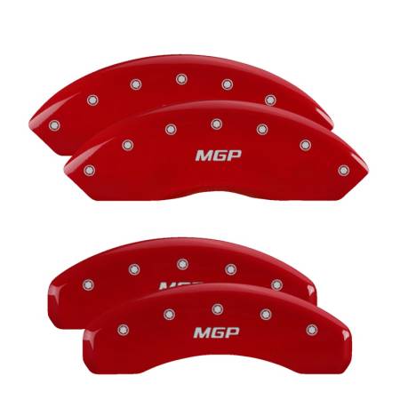 MGP Caliper Covers - MGP Caliper Covers Red finish, Silver MGP for 2009-2017 Audi A6 / 2012-2017 Audi A6 Quattro / 2012-2014 Audi A5 / 2012-2015 Audi A5 Quattro / 2009-2015 Audi S6 / 2012-2016 Audi A4 / 2012-2016 Audi A4 Quattro / 2009-2017 Audi Q5 / 2013-2016 Audi allroad