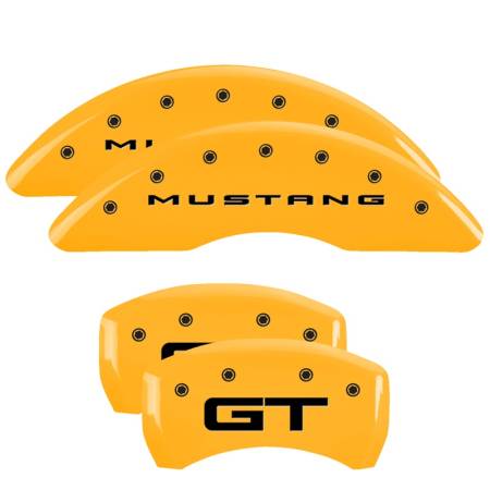 MGP Caliper Covers - MGP Caliper Covers Yellow finish, Black Mustang / GT (2015) for 2015-2020 Ford Mustang