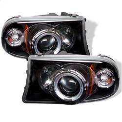 Spyder Auto - Spyder Dodge Dakota 97-04/Durango 98-03 1PC Projector Headlights LED Halo LED Blk PRO-YD-DDAK97-BK