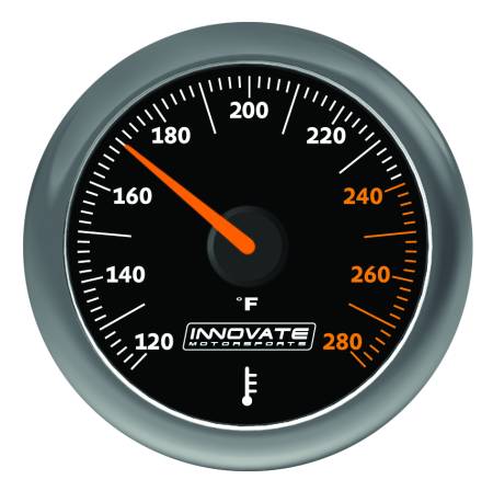 Innovate Motorsports - Innovate Motorsports MTX Analog Oil/Water Temp Gauge Kit - Black Dial