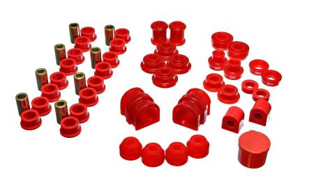 Energy Suspension - Energy Suspension 91-02 Saturn S Series Coupe/Sedan/Wagon Red Hyper-Flex Master Bushing Set