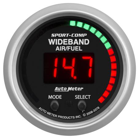 AutoMeter - AutoMeter Sport-Comp 52mm Wideband Air/Fuel Gauge