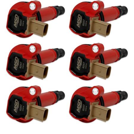 MSD Ignition - MSD Coil, RED, Ford Eco-Boost 3.5L V6, 6-Pk