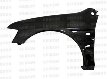 Seibon Carbon - Seibon Carbon fiber fenders for 2003 -2007 Mitsubishi Lancer EVO8 (10mm Wider)