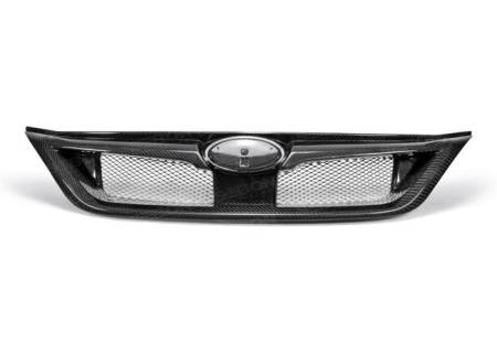 Seibon Carbon - Seibon STI-Style Carbon Fiber Front Grille For 2011-2013 Subaru Impreza WRX STi (Mesh not Included)