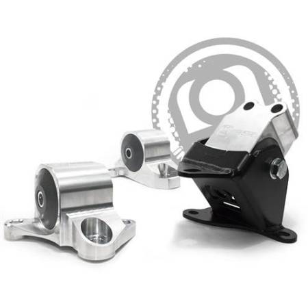 Innovative Mounts - Innovative 96-00 Civic B/D Series Silver Aluminum Mounts 75A Bushings (3 Bolt)