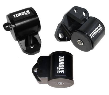 Torque Solution - Torque Solution 3pc Billet Engine Mount Kit (3 Bolt): 92-95 Honda Civic/94-01 Integra/93-97 Del Sol