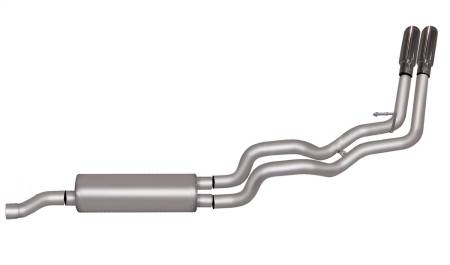 Gibson Performance Exhaust - Gibson 2008 Dodge Ram 1500 SLT 4.7L 2.5in Cat-Back Dual Sport Exhaust - Stainless