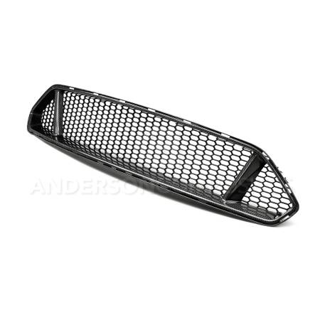 Anderson Composites - Anderson Composites 2018 Ford Mustang Type-GT Carbon Fiber Upper Grille