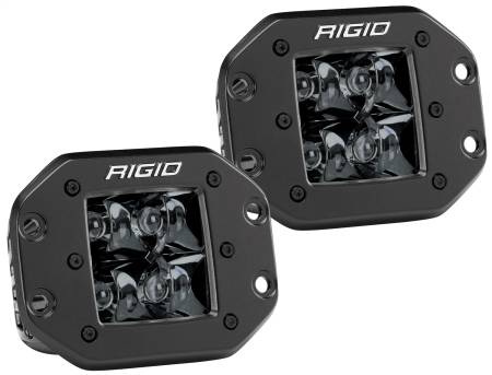 Rigid Industries - RIGID D-Series PRO Midnight Edition, Spot Optic, Flush Mount, Single