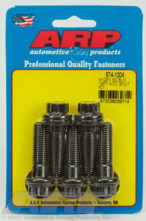 ARP - ARP M12 x 1.50 x 40 12pt black oxide bolts 674-1004