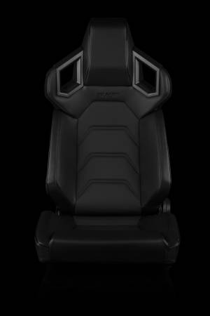 BRAUM RACING SEATS & MORE - BRAUM Racing Alpha X Series Sport Seats - Black & Black Stitching - Low Base Version - Pair