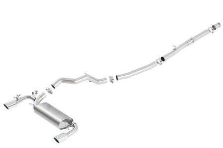 Borla - Borla 16-17 Ford Focus RS 2.3L MT Round Angle-Cut Tips Split Rear Exit ATAK Catback Exhaust