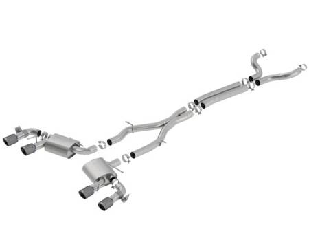 Borla - Borla 17-18 Chevrolet Camaro ZL1 6.2L V8 S Type Catback Exhaust w/ Dual Mode Valves CF Black Anod