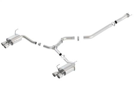 Borla - Borla 15-16 Subaru WRX / STI 2.5L S-Type Cat-Back Exhaust Quad Rd RL Tips