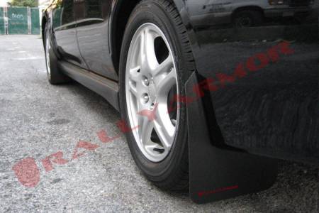 Rally Armor - Rally Armor 02-07 Subaru WRX/STI/RS/2.5i (wagons req mod) Basic Black Mud Flap w/ Red Logo