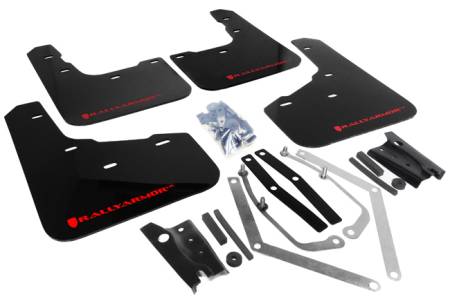 Rally Armor - Rally Armor 13+ Ford Fiesta ST Black Mud Flap w/ Red Logo