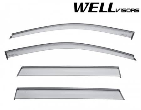 WellVisors - WellVisors Side Window Deflectors Jeep Grand Cherokee 11-21 With Black Trim