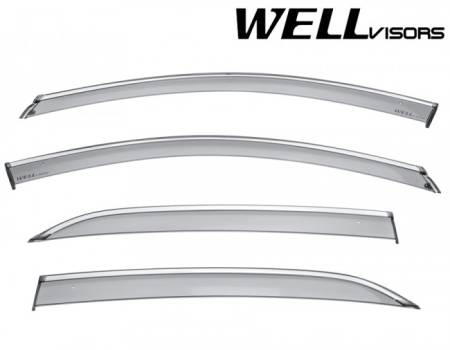 WellVisors - WellVisors Side Window Deflectors Chevrolet Equinox 2018+ with Chrome trim