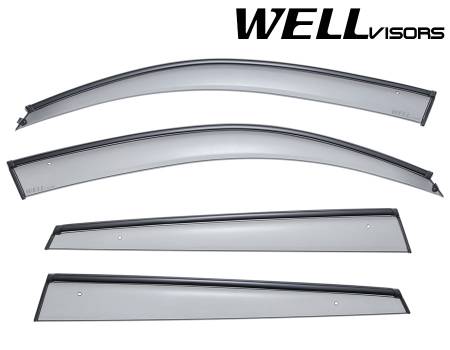 WellVisors - WellVisors Side Window Deflectors BMW E84 X1 12-15 With Black Trim