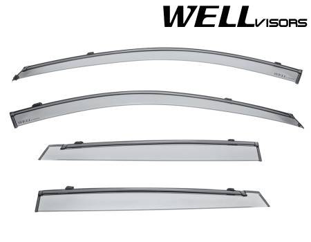 WellVisors - WellVisors Side Window Deflectors Kia Spectra5 05-09 With Black Trim