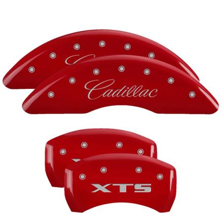 MGP Caliper Covers - MGP Caliper Covers Red finish, Silver Cadillac / XTS for 2013-2019 Cadillac XTS