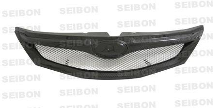 Seibon Carbon - Seibon STI-style carbon fiber front grille for 2008-2010 Subaru Impreza/WRX/Sti