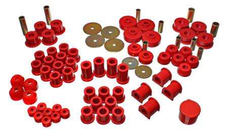 Energy Suspension - Energy Suspension 79-85 Toyota 4WD Pickup (Except T-100 & Tundra)  Red Hyper-Flex Master Bushing Set