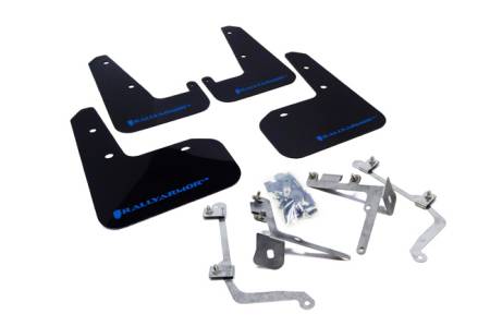 Rally Armor - Rally Armor 11+ STI/WRX Sedan Only UR Black Mud Flap w/ Blue Logo