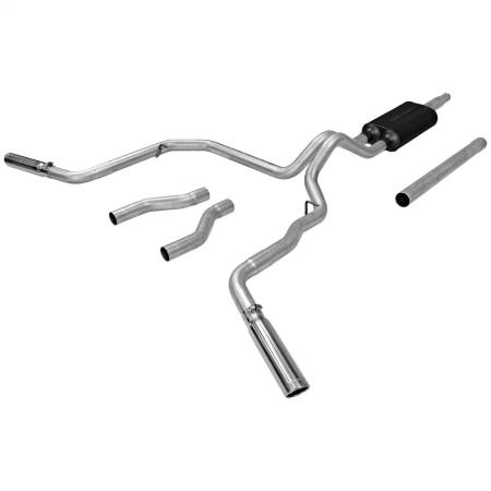 Flowmaster - Flowmaster 87-96 F150 Dor/S American Thunder Cat-Back Exhaust System - Dual Rear/Side Exit