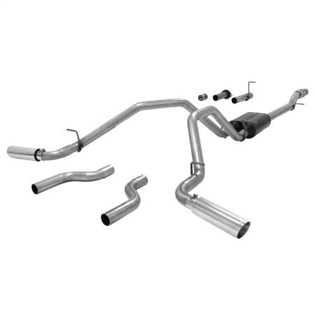 Flowmaster - Flowmaster 07-13 Gm 1500 American Thunder Cat-Back Exhaust System - Dual Rear/Side Exit