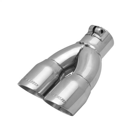 Flowmaster - Flowmaster Exhaust Tip - 3.00 In Dual Angle Cut Polished Ss Fits 2.50 In. (Clamp On)