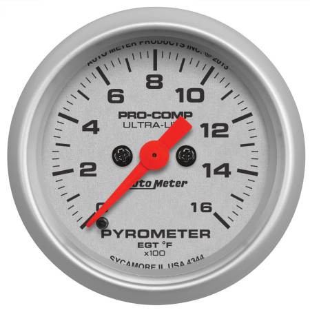 AutoMeter - AutoMeter Ultra-Lite 52mm 0-1600 Deg F Electronic EGT Kit