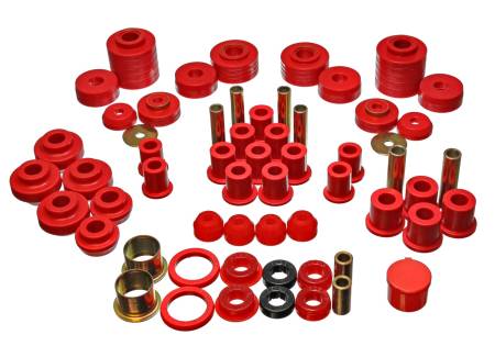 Energy Suspension - Energy Suspension 80-96 Ford F150 Std/Extra Cab Pickup Red Hyper-Flex Master Bushing Set