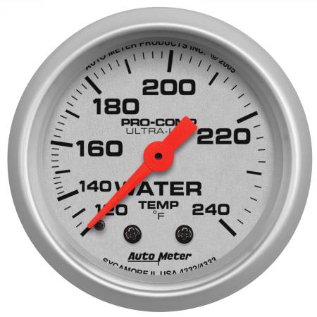 AutoMeter - AutoMeter Ultra-Lite 52mm 120-240 Deg F Mechanical Water Temp Gauge