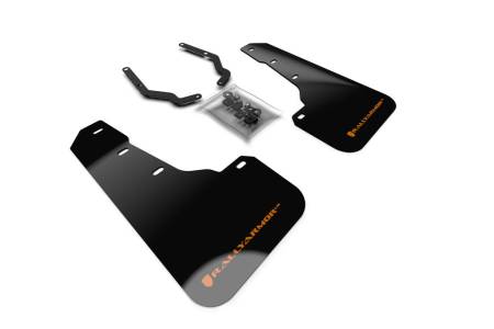 Rally Armor - Rally Armor 18-19 Subaru Crosstrek Black UR Mud Flap w/ Orange Logo (Front Only)