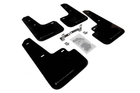 Rally Armor - Rally Armor 13-16 Mitsubishi Mirage DE/ES/SE/GT UR Black Mud Flap w/ Grey Logo