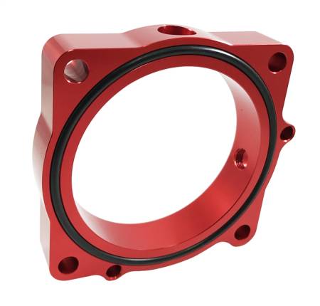 Torque Solution - Torque Solution Throttle Body Spacer (Red): Dodge Challenger R/T / SRT8 2011-2012 V8-5.7/6.4L