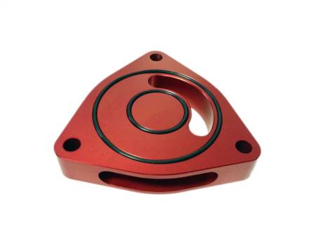 Torque Solution - Torque Solution Blow Off BOV Sound Plate (Red): Hyundai Genesis Coupe 2.0T ALL