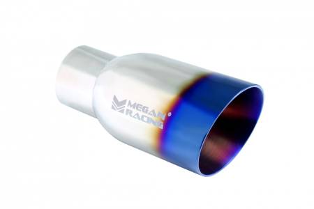 Megan Racing - Megan Racing Exhaust Muffler: Universal Burnt Roll 3.5 Inch Tip (2.5 inch piping)