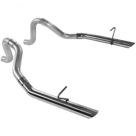 Flowmaster - Flowmaster 87-93 Mustang Prebent Tailpipes - 2.50 In. Rear Exit W/Stainless Tips (Pair)