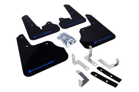 Rally Armor - Rally Armor 12+ Subaru Impreza 5dr Hatch/4dr Sedan UR Black Mud Flap w/ Blue Logo