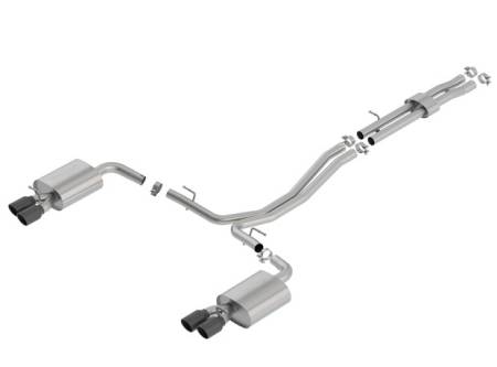 Borla - Borla 18-19 Ford Explorer Sport 3.5L 2.5in 2.25in Diameter S-Type Exhaust Black Chrome 3.5in Tip