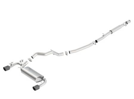 Borla - Borla 16-18 Ford Focus RS Catback Exhaust S-Type 3in - 2.25in w/ Carbon Fiber Tip